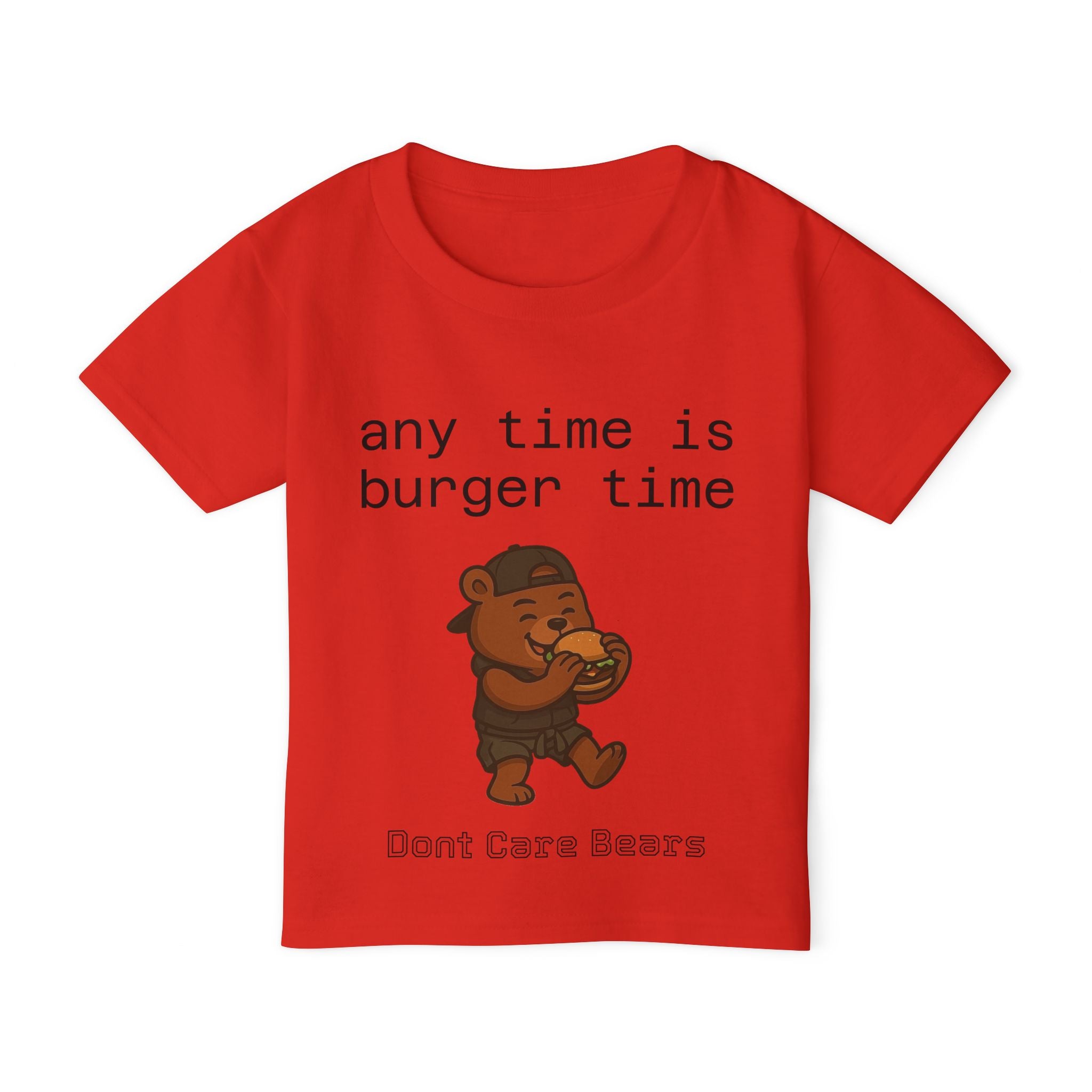 Don’t Care Bears – “Any Time Is Burger Time” Toddler T-Shirt