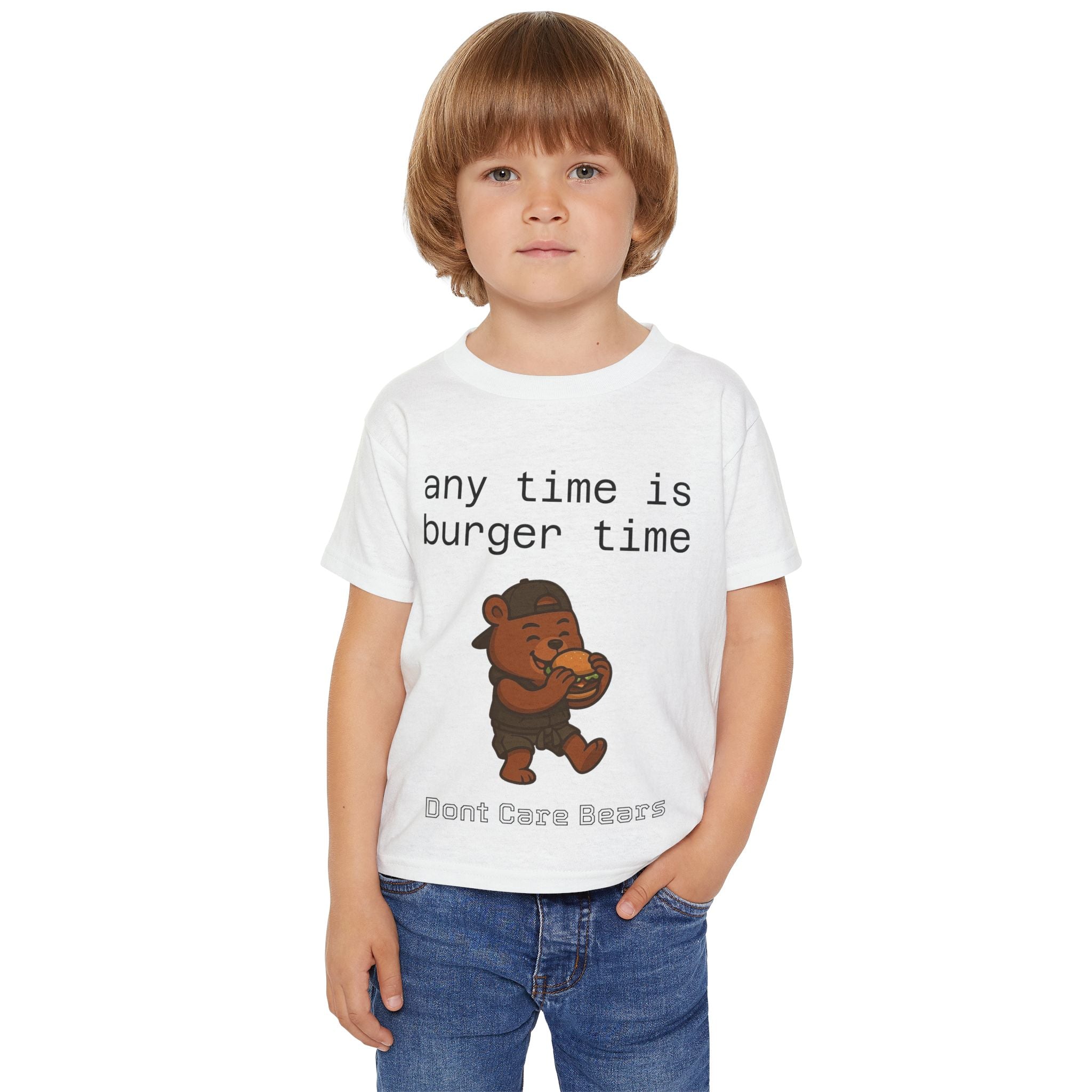 Don’t Care Bears – “Any Time Is Burger Time” Toddler T-Shirt