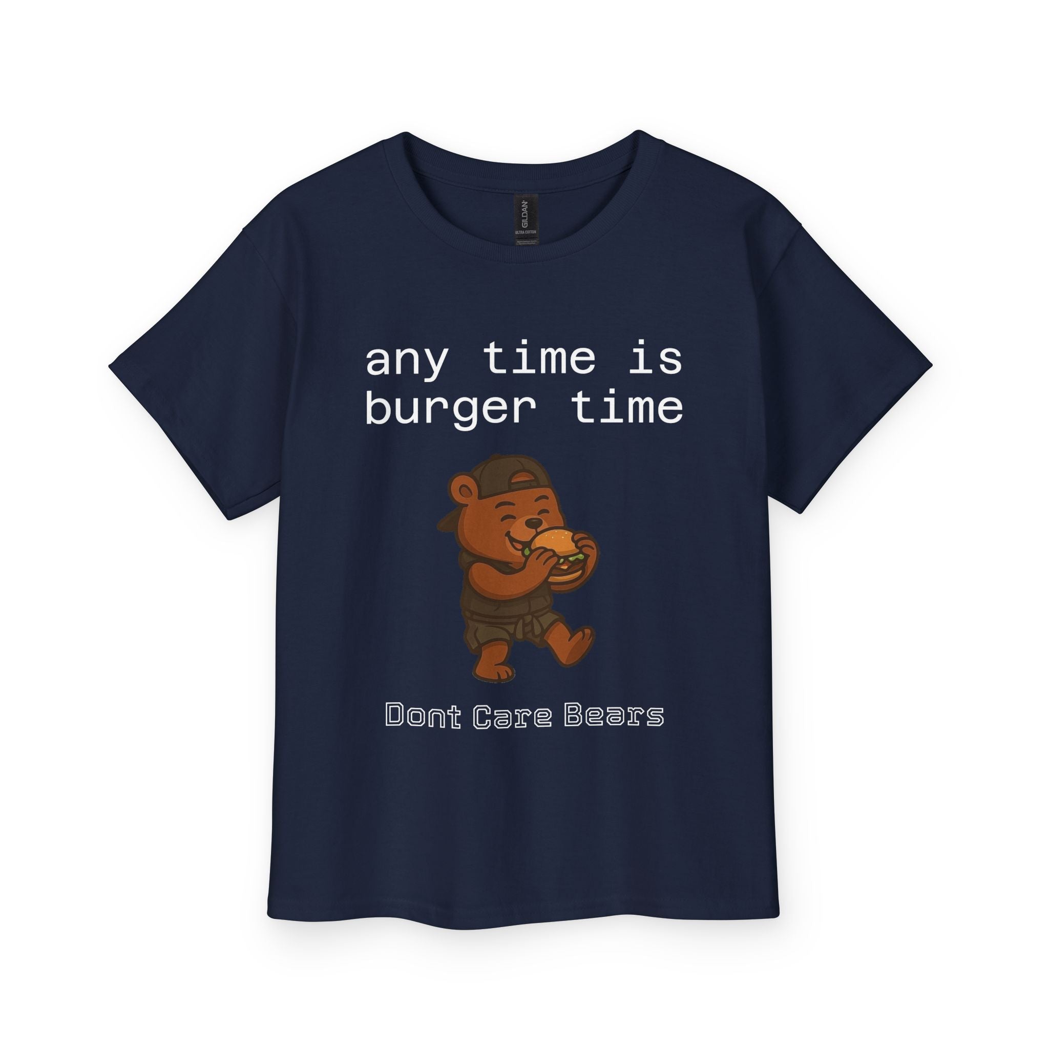 Don’t Care Bears – “Any Time Is Burger Time” Youth T-Shirt