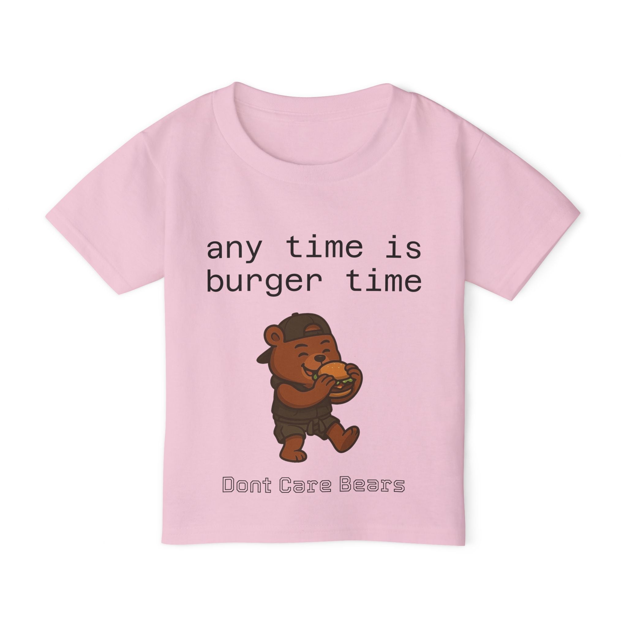 Don’t Care Bears – “Any Time Is Burger Time” Toddler T-Shirt