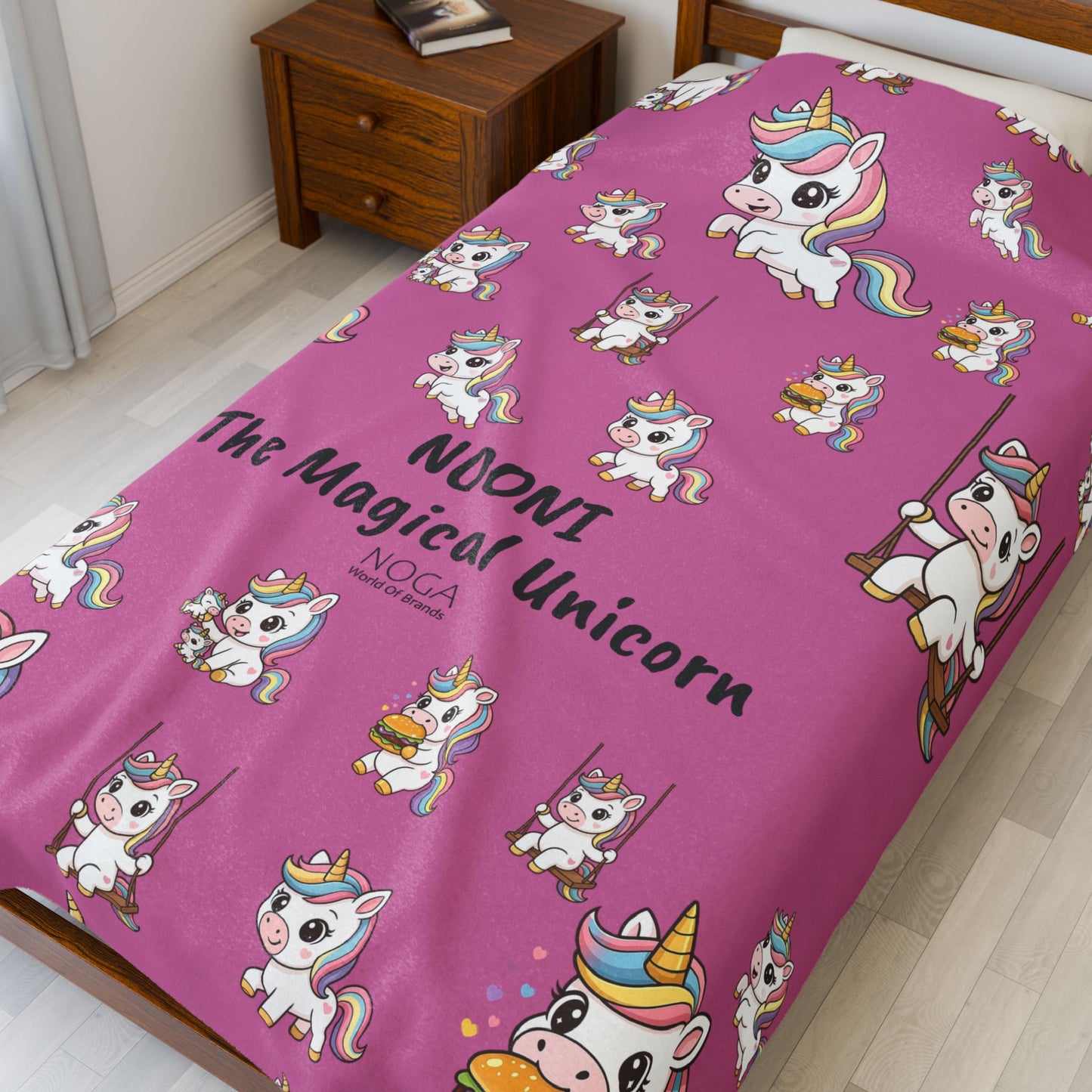 Nooni Magical Unicorn – Pink Slim Stainless Steel Water Bottle, Whimsical 20oz Hydration Bottle for Kids & Adults