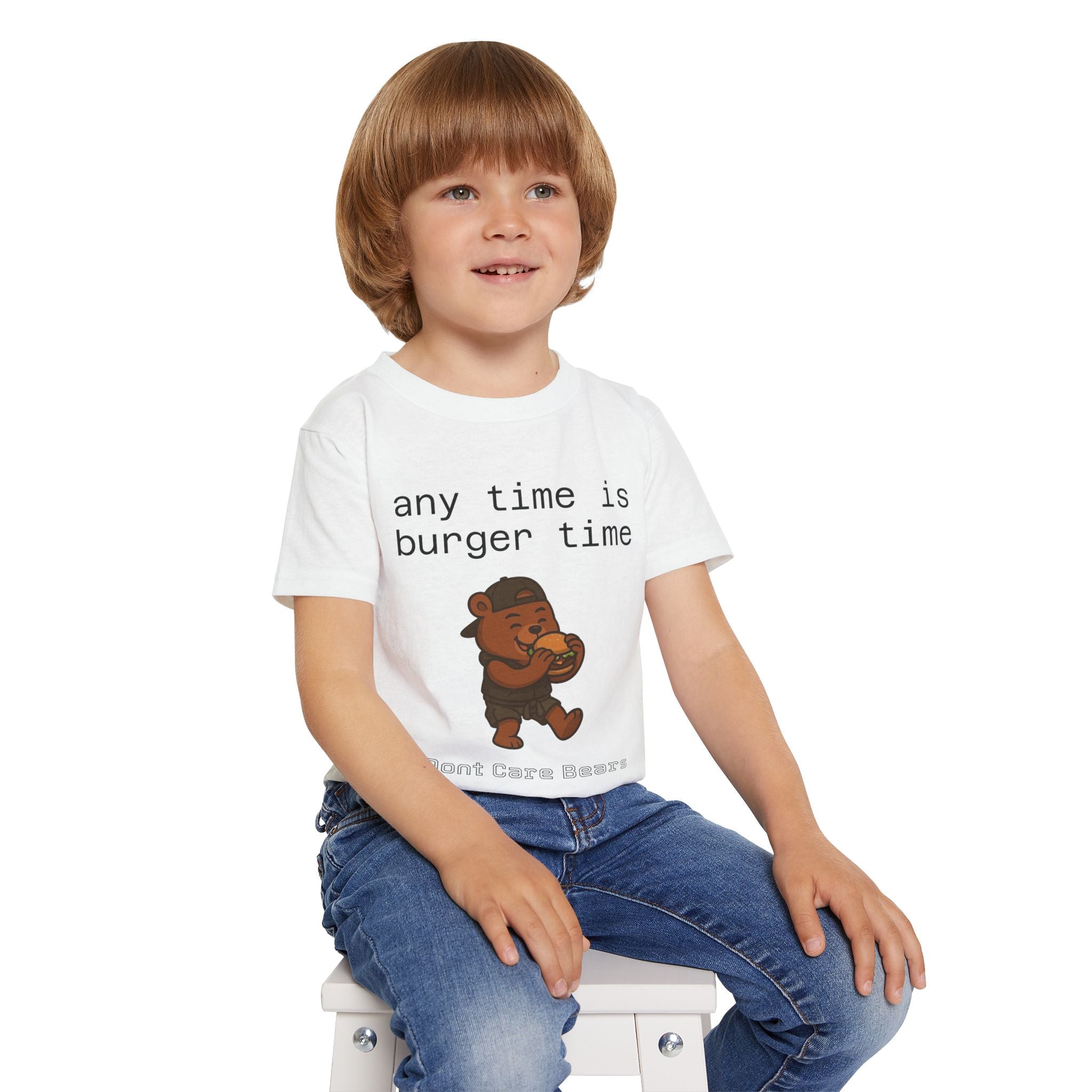 Don’t Care Bears – “Any Time Is Burger Time” Toddler T-Shirt