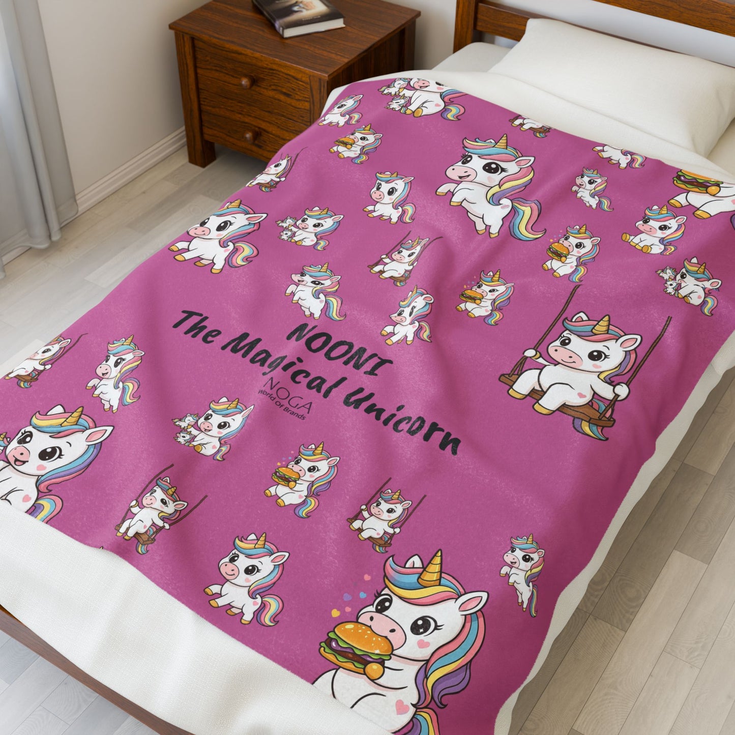 Nooni Magical Unicorn – Pink Slim Stainless Steel Water Bottle, Whimsical 20oz Hydration Bottle for Kids & Adults